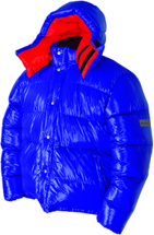 down jacket - Vinland Hoody - XXL - 36-steel blue shiny/5-red shiny - Arctic-Hood